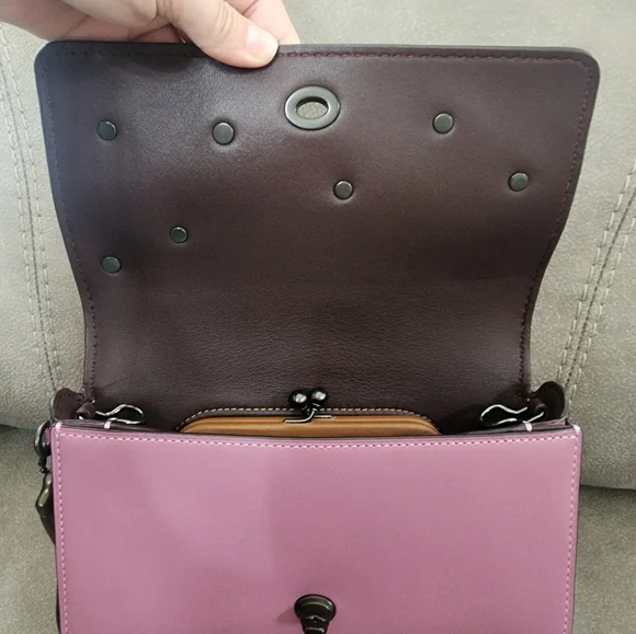 Coach Upcrafted Metallic Dinky Clutch